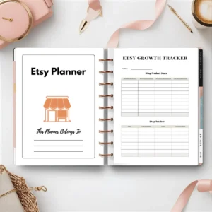 Ebook Template & Printable Etsy Planner Bundle – Includes Free ADHD Planner